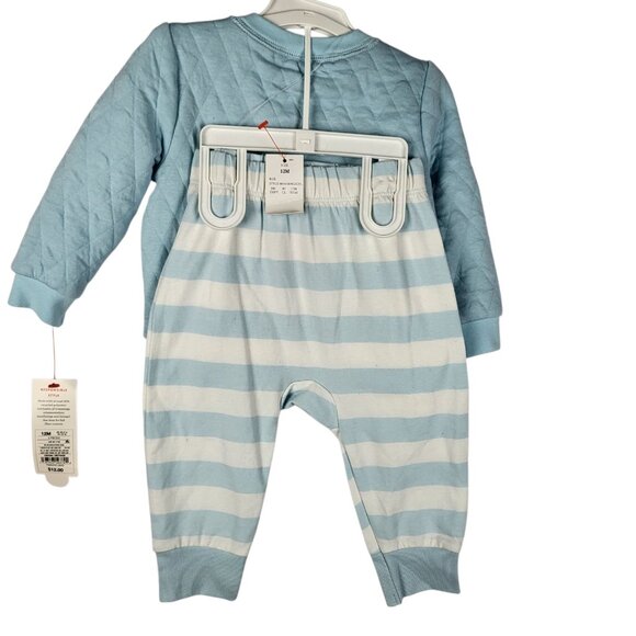 Cat & Jack 2 Piece Set Baby 12 Month Blue Sweatshirt Leggings Happy Together NWT - Picture 2 of 5
